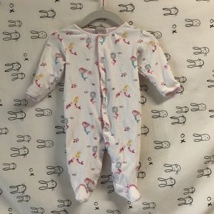Kissy Kissy Mermaid Print Prima Cotton Footie